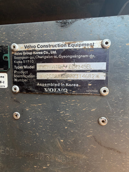 Used 2020 VOLVO 145 Excavator