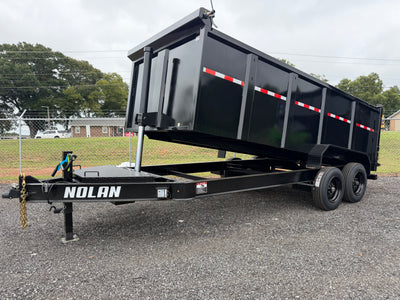 Nolan 7x16 17K Dump Trailer HD w/ 4ft. Sides - Telescopic