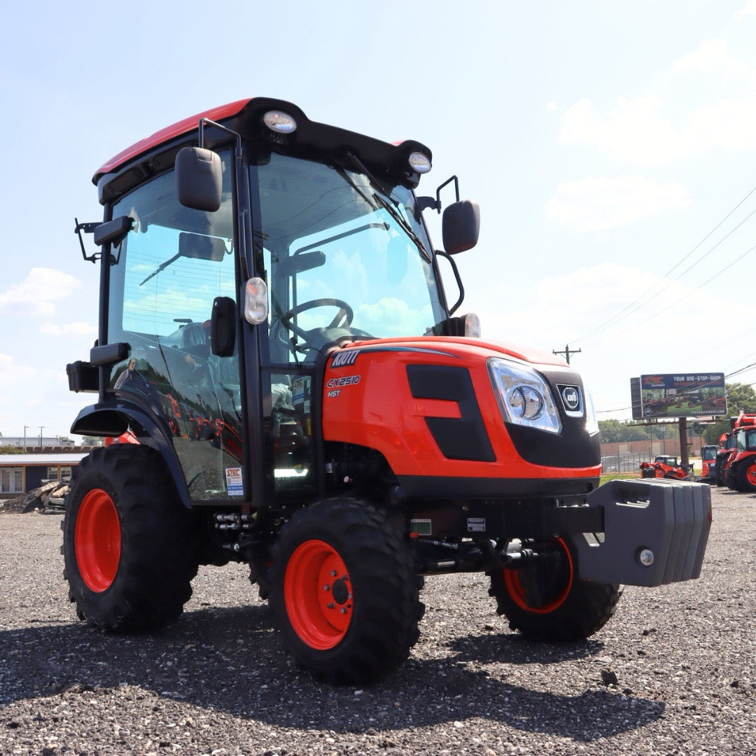 Aged KIOTI CX2510HCB Cab Tractor