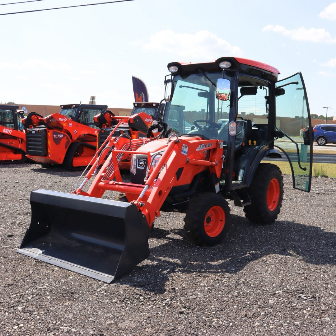 Aged KIOTI CX2510HCB Tractor with Cab and Loader