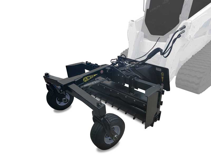 Wifo 72" Skid Steer Mount Hydraulic Power Rake