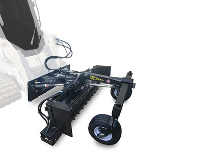 Wifo 72" Skid Steer Mount Hydraulic Power Rake